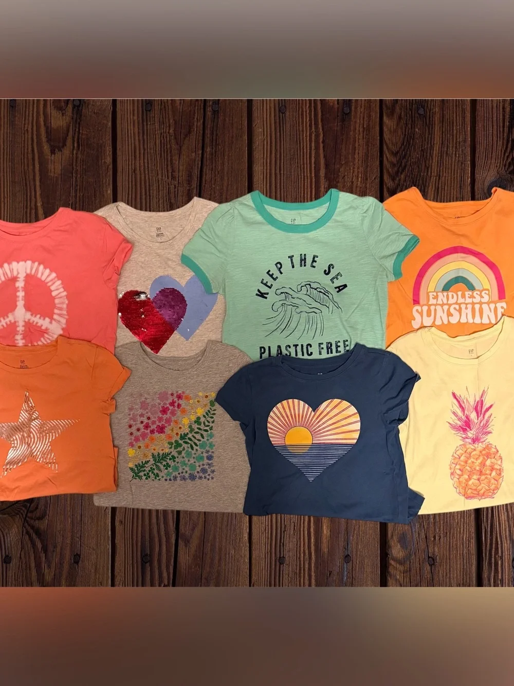 Lot of 14 Tween Girls T-Shirts 12 Gap, 2 Kohls (10-12, Large)